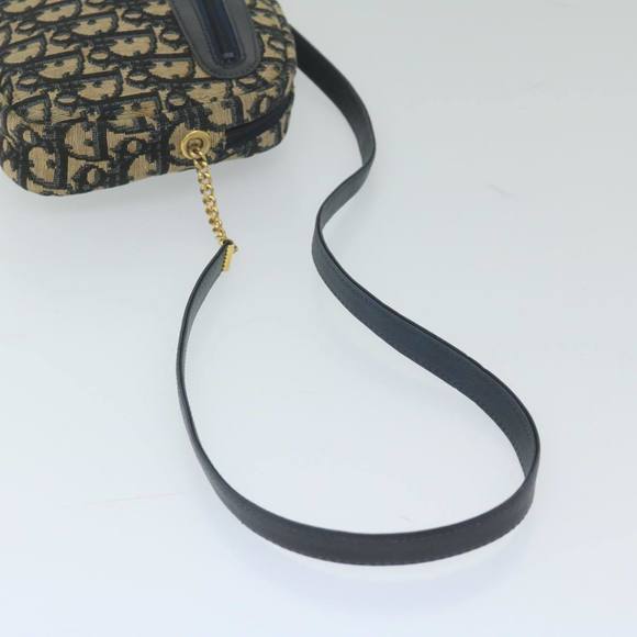 Christian Dior Trotter Canvas Chain Shoulder Bag Navy Auth yk9686 - Picture 7 of 16